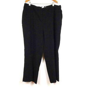 Calvin Klein Wide Leg Pants Women's Plus Size 2X Black Elastic Waist Work Career